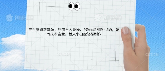 AI养生赛道新玩法，10条作品涨粉5.2W，操作简单，新人小白能轻松制作-金牛零本营