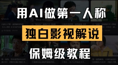 用AI做第一人称独白影视解说,手把手教学,保姆级教程-金牛零本营
