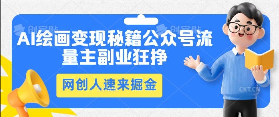 AI绘画变现秘籍:公众号流量主副业狂挣,网创人速来掘金-金牛零本营
