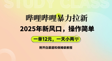 哔哩哔哩暴力拉新：2025年新风口，一单12元，一天数张(附开白渠道和保姆级教程)-金牛零本营